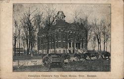 Doniphan County's New Court House Troy, KS Postcard Postcard Postcard