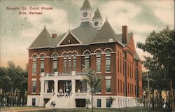 Neosho Co. Court House Erie, KS Postcard Postcard Postcard