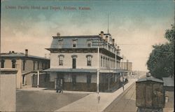 Union Pacific Hotel and Depot Postcard