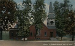 Trinity Lutheran Church Abilene, KS Postcard Postcard Postcard
