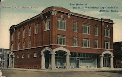 Masonic Temple, The Home Of The B.D. Whitehead Dry Goods Co. Abilene, KS Postcard Postcard Postcard