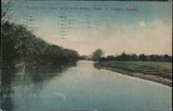 Smoky Hill River, West From Bridge Abilene, KS Postcard Postcard Postcard