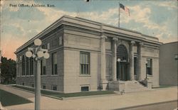 Post Office Abilene, KS Postcard Postcard Postcard