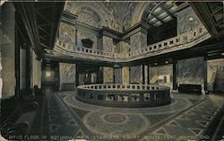 Office Floor Of Rotunda, Main Staircase, Court House Fort Wayne, IN Postcard Postcard Postcard