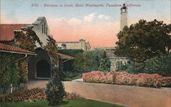 Entrance To Court, Hotel Wentworth Pasadena, CA Postcard Postcard Postcard