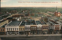 Birdseye View Looking South Towards Brick Yards Nevada, MO Postcard Postcard Postcard