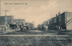 Main Street Scene Postcard