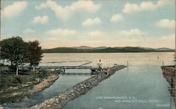 Lake Winnipesaukee and Endicott Rock, Weirs New Hampshire Postcard Postcard Postcard