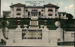 Residence of M.C. Merritt Pasadena, CA Postcard Postcard Postcard