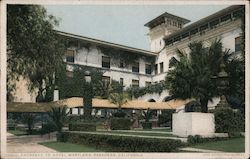 Entrance to Hotel Maryland Pasadena, CA Postcard Postcard Postcard