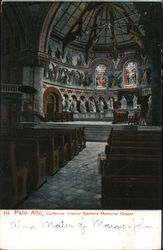 Interior Stanford Memorial Chapel Postcard