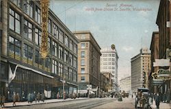 Second Avenue North from Union St. Postcard