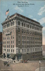 Elks' Building, 4th Avenue and Spring Street Postcard