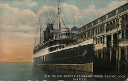 S.S. Prince Rupert at Grand Trunk Pacific Dock Seattle, WA Postcard Postcard Postcard
