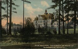 Main Building, University of Washington Postcard