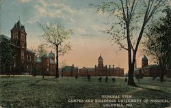 General View, Campus and Buildings, University of Missouri Postcard