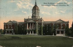 Main Building of Academic Hall, University of Missouri Postcard