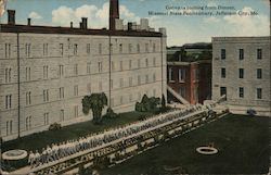 Convicts Coming From Dinner Missouri State Penitentiary Postcard
