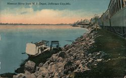 Missouri River from M.P. Depot Postcard