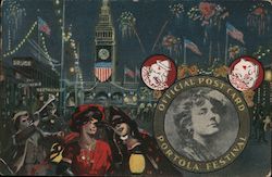 Official Post Card Portola Festival A Night Scene On Market Street Postcard