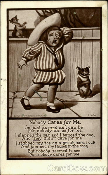 Nobody Cares For Me E. H. S. Artist Signed