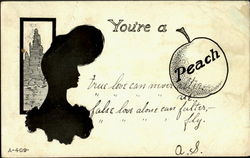 You're A Peach Postcard