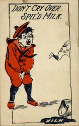 Don't Cry Over Spil'd Milk Postcard