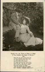 Could you be True to Eyes of Blue Postcard