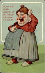 If You Want To Take Someone Out On Sunday Afternoons, I'M Yer Gal! Postcard