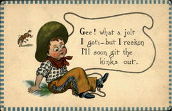 Little Cowboy Cowboy Western Postcard Postcard