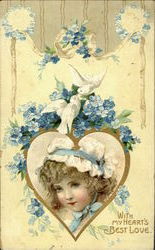 With My Heart's Best Love Postcard
