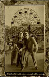 Never Trouble Trouble Before Trouble Troubles You Postcard