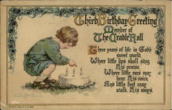 Third Birthday Greeting Postcard