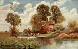 Birthday Greetings Postcard