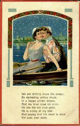 Drifting down the stream Postcard
