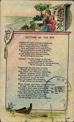 Cottage By A Sea Poems & Poets Postcard Postcard