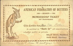 American Federation Of Butters Postcard