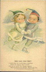 Who Said Cold Feet? Children Postcard Postcard