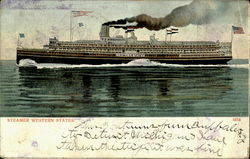Steamer Western States Postcard
