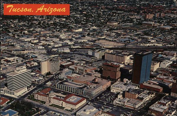 Aerial View Tucson, AZ Postcard