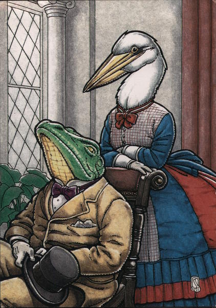 Malcolm & Belinda Rick Geary Art