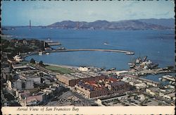 Aerial View of San Francisco Bay California Postcard Postcard Postcard