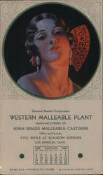 General Metals Corporation 1938 Art Deco Calendar January Advertising Blotter Blotter Blotter
