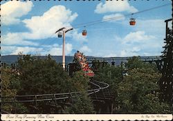 River King Runaway Mine Train Postcard