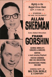 Allan Sherman Frank Gorshin at the Nugget Postcard