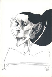 Martha Graham by David Levine Postcard