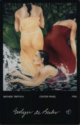 Center Panel, Bathers Triptych, 1990 - Evelyn de Buhr Postcard