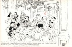 The Algonquin Round Table, by Al Hirschfeld Postcard