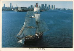 Brig Beaver II in Boston Harbor Postcard