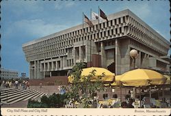 City Hall Plaza and City Hall Postcard